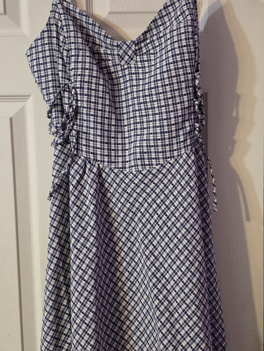 Betsey Johnson Blue & White Plaid Mini Dress